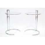 A pair of Eileen Gray 'E1027' glass and