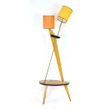 A 1970's standard lamp in the form of an