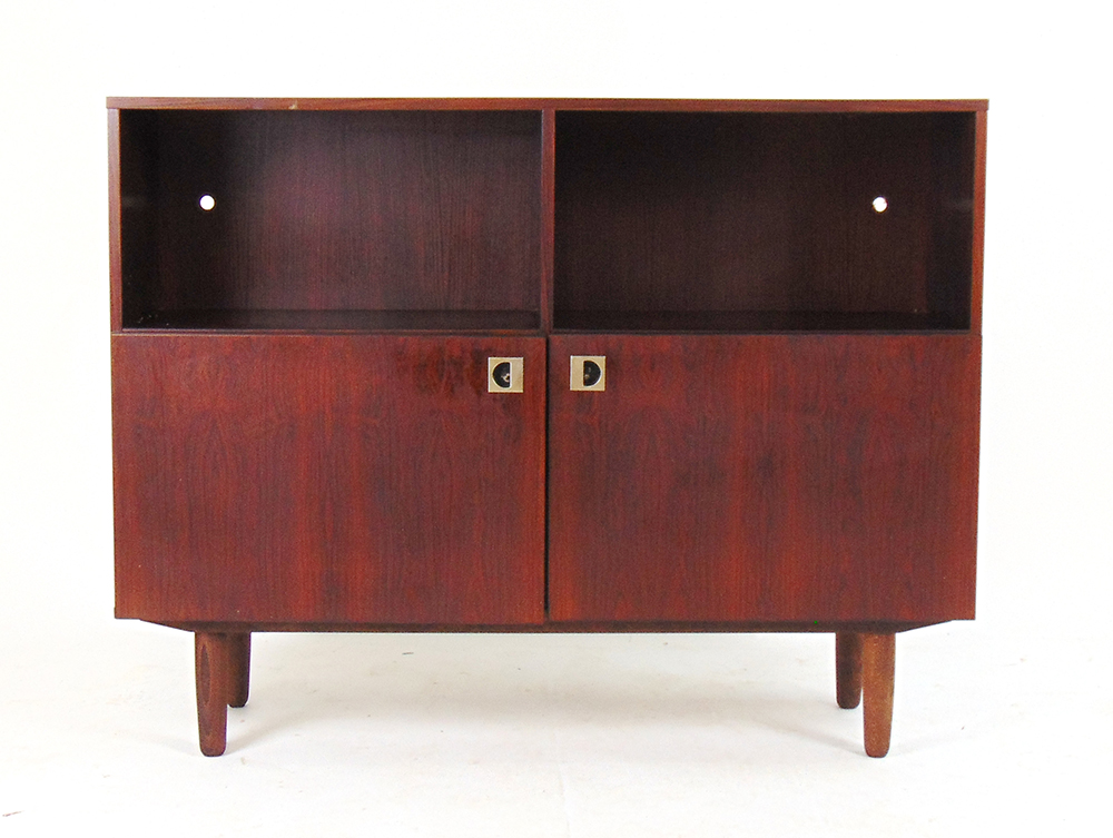 A 1960's Danish rosewood cabinet with tw