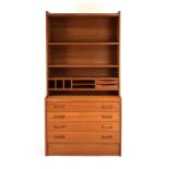 A 1960's Danish teak bookcase cabinet wi