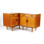A pair of G-Plan teak and crossbanded ca