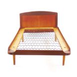 A Danish teak single bedstead