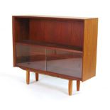 A 1960/70's teak bookcase with an open s