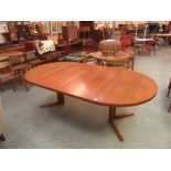 A 1960's Danish crossbanded dining table
