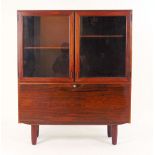 A 1960's Danish rosewood bookcase, the t