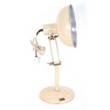 A Radiaray cream enamelled desk lamp