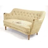 For Reupholstery: a 1940's bow-fronted a