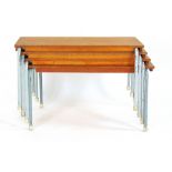 Four 1950's beech stacking classroom tab