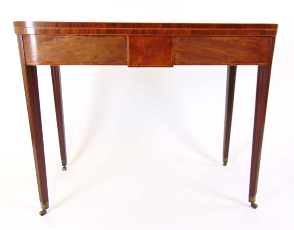 A late 18th century mahogany and boxwood