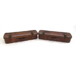 A pair of WWII military leather cases (p