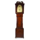 A 19th century oak, mahogany, banded and