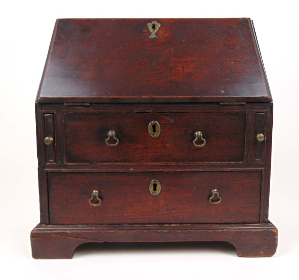 An 18th century teak apprentice bureau,