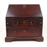 An 18th century teak apprentice bureau,