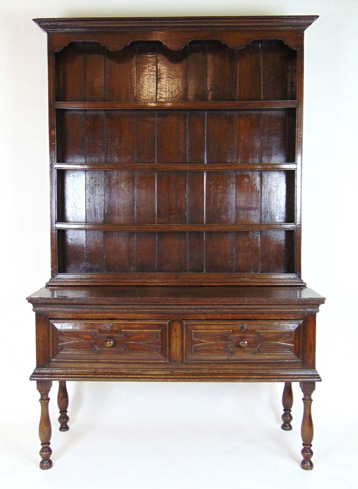 A reproduction oak 17th century style dr - Image 2 of 2