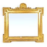 An early 20th century giltwood mirror, t