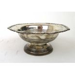 A George VI silver pedestal bowl having