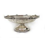 A George V silver tazza having a decorat