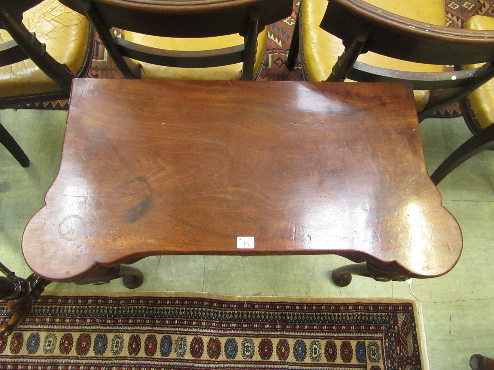 A George II mahogany tea table, the shap - Image 13 of 17