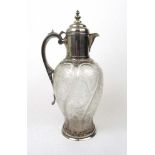 A Edwardian silver mounted and cut glass
