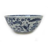 A 19th century Chinese blue and white bo