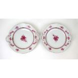 A pair of Herend of Hungary porcelain pl