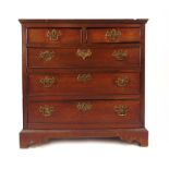 A George III and later mahogany chest of