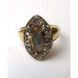 A 19th century 18ct gold ring set with a