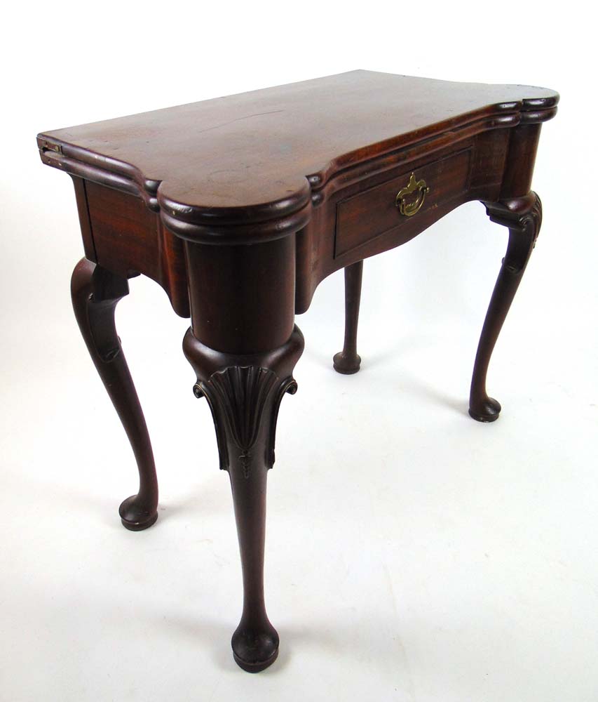 A George II mahogany tea table, the shap - Image 2 of 17