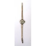 A ladies 9ct gold Omega wristwatch on a