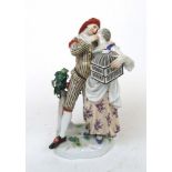 A 19th century Meissen figure of a coupl