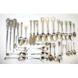 An assortment of silver flatware to incl