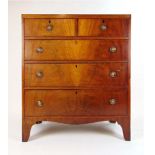 A late 18th century mahogany chest of tw