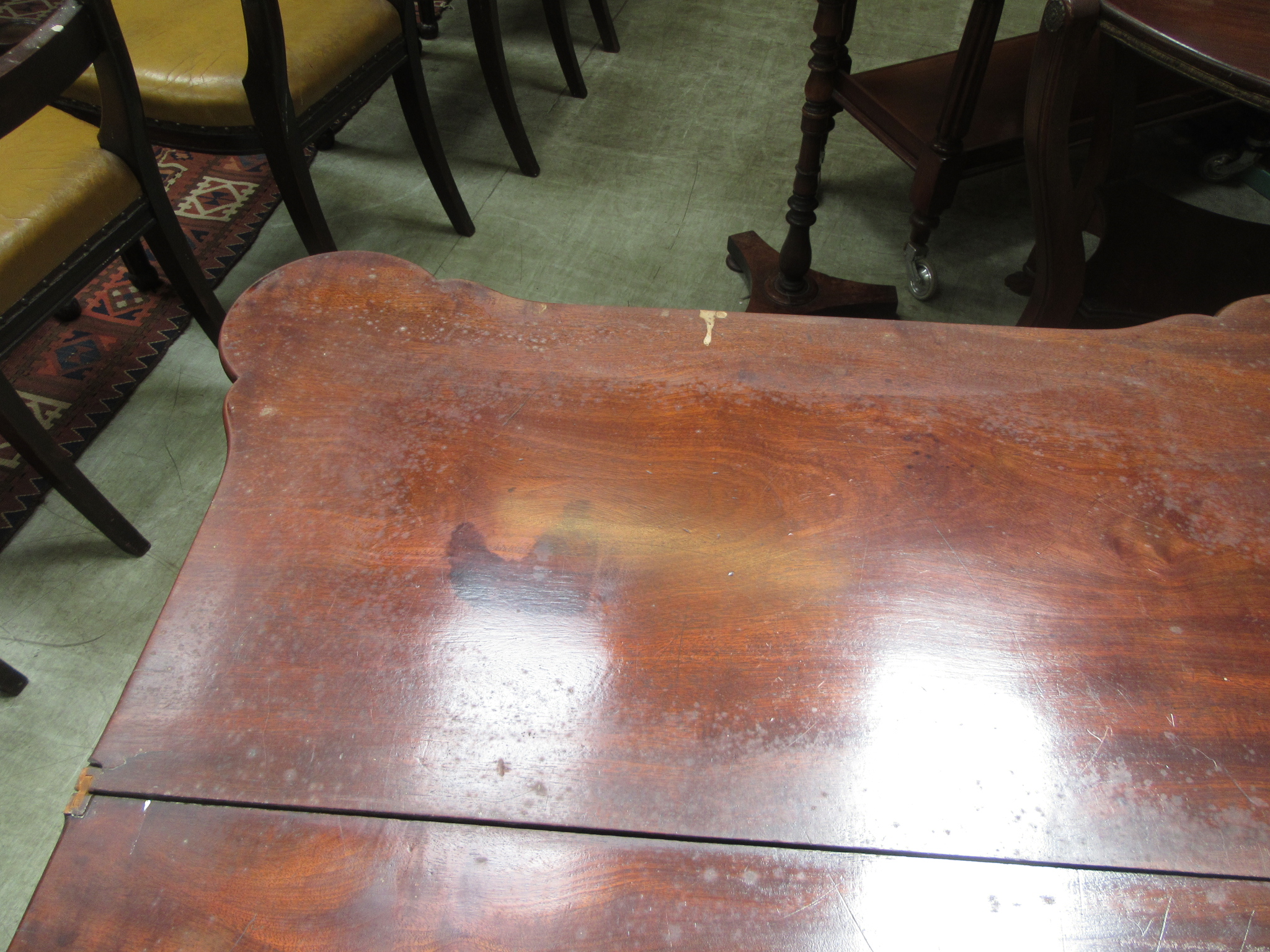 A George II mahogany tea table, the shap - Image 12 of 17
