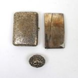 A late Victorian silver cigarette case t