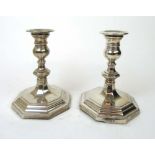 A pair of Elizabeth II silver candlestic