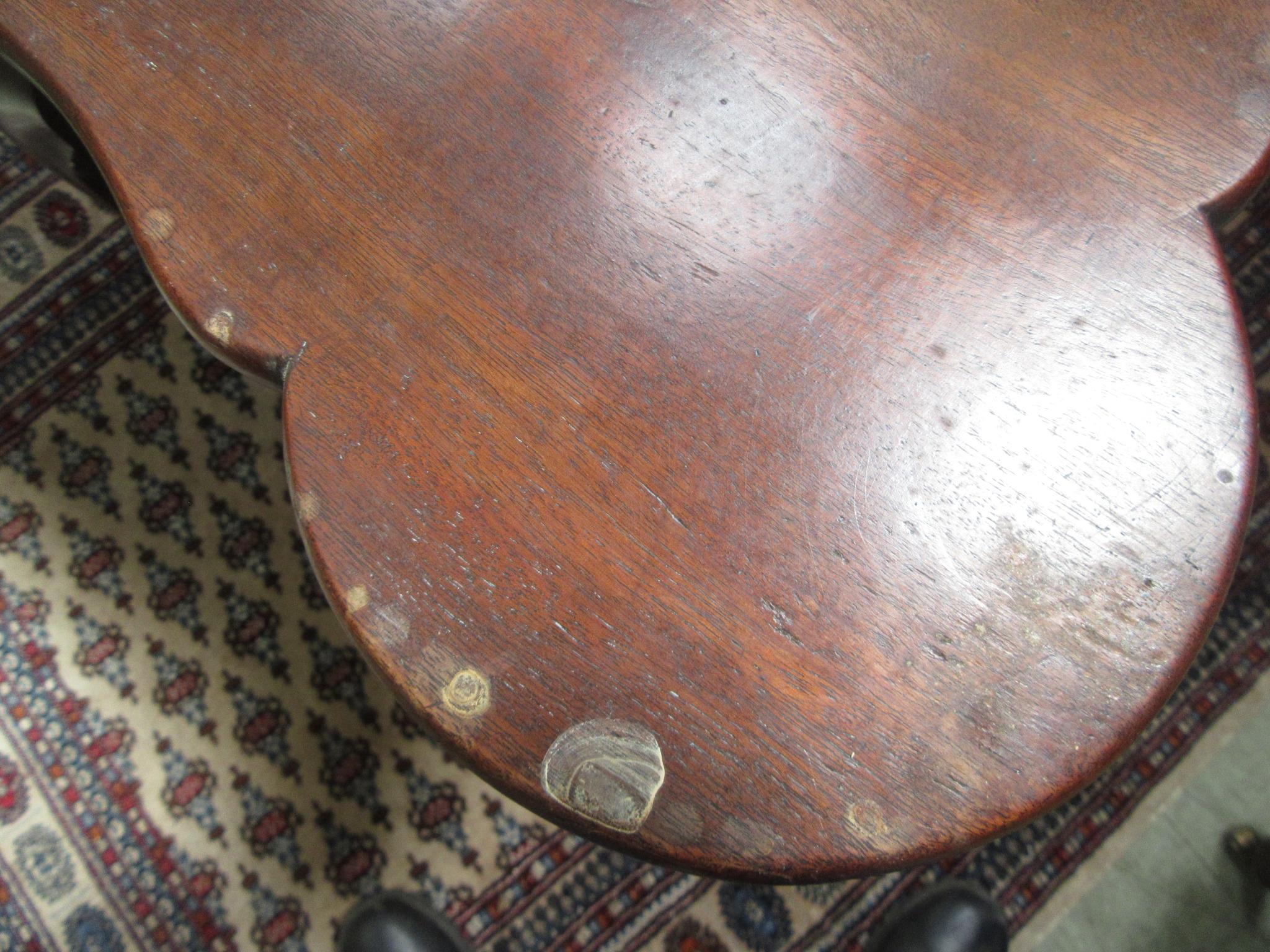 A George II mahogany tea table, the shap - Image 10 of 17