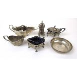 An assortment of silver tableware to inc