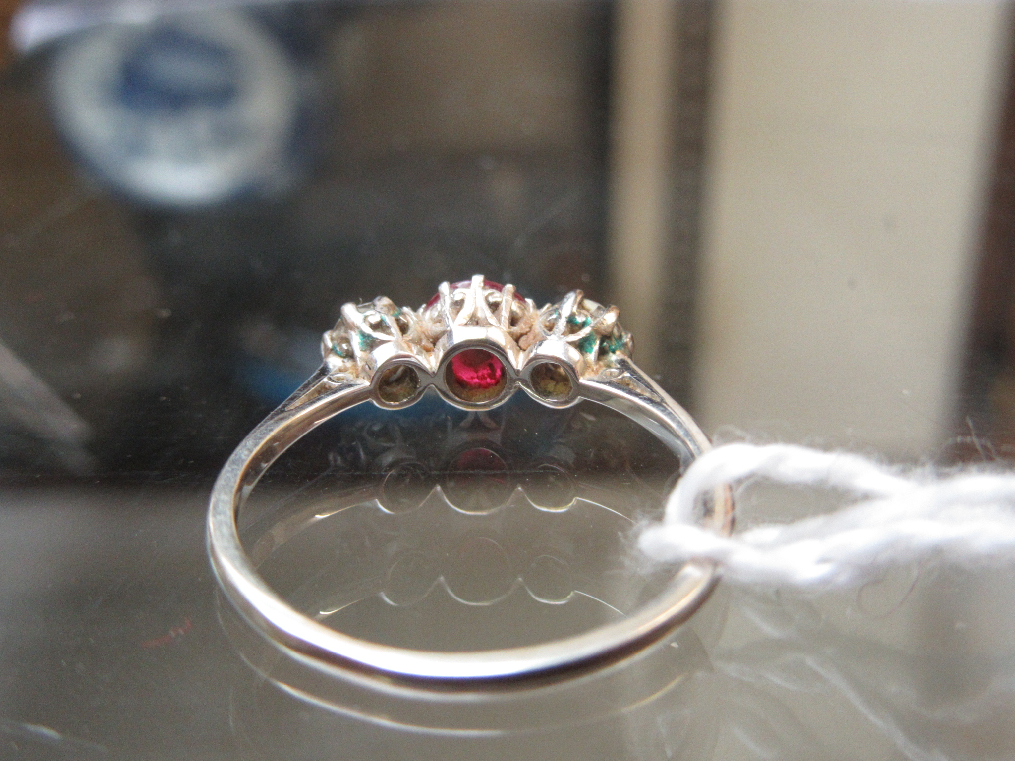 An early 20th century white metal, ruby - Image 6 of 6