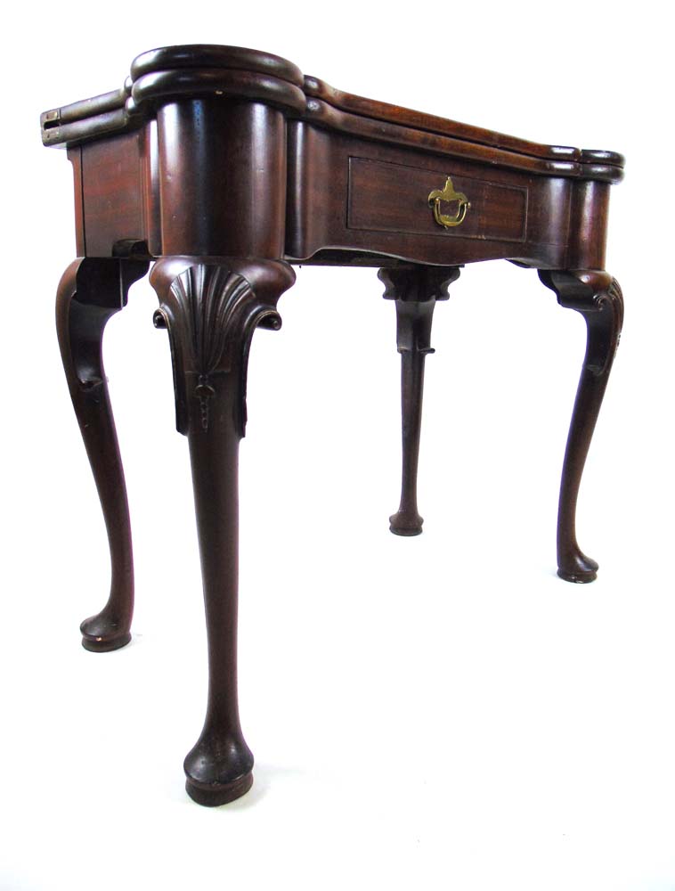 A George II mahogany tea table, the shap - Image 4 of 17