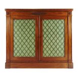 A Regency mahogany side cabinet, the top