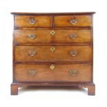 A George III mahogany chest of two short