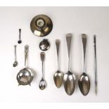 An assortment of silver items to include