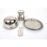 An assortment of silver items to include