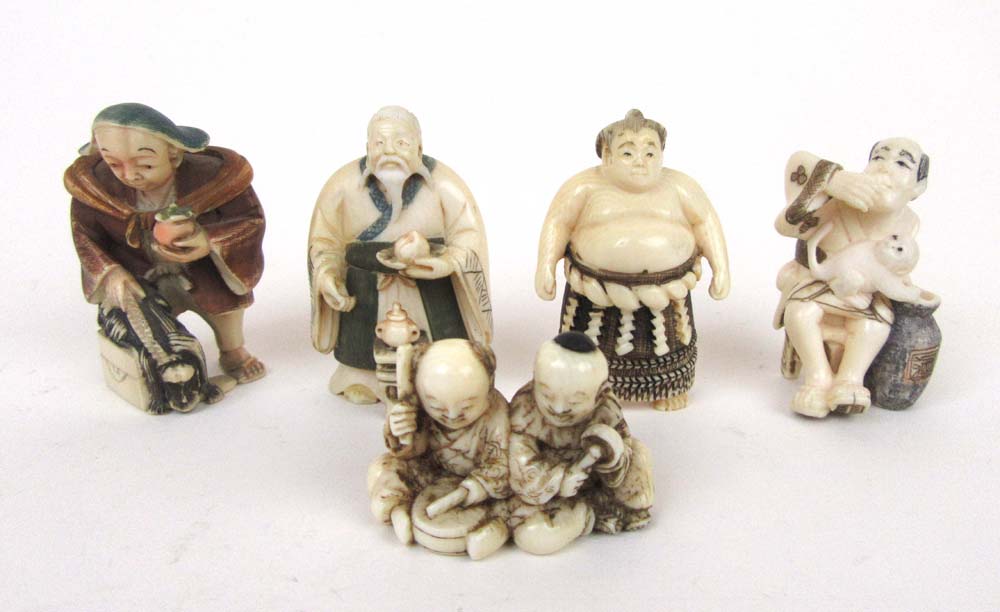 A group of five 19th century Japanese ca - Image 2 of 5