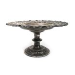 An Edwardian silver comport, the bowl ha