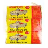 Dinky - six boxed M.G.B. Sports Cars (11