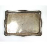 A George V silver rectangular tray. Hall