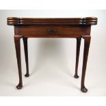An 18th century mahogany tea/games table