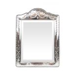 A large Elizabeth II silver framed bevel