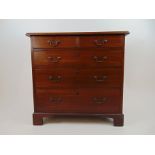An 18th century and later mahogany chest